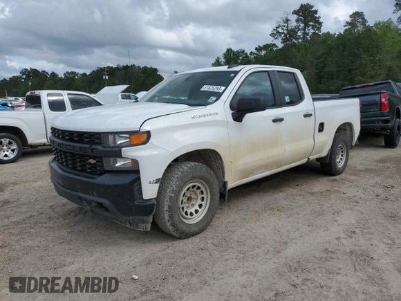 2020 Chevrolet Silverado 1500 Work Truck with VIN 1GCRWAEF8LZ334866, listed as a Copart auction lot 51625295 with 184,947 mi miles and Salvage Title. Bid and sale history available at DreamBid. Image 1.