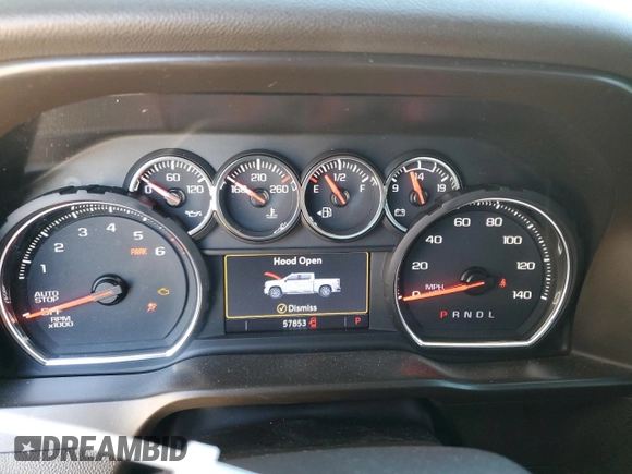 2020 Chevrolet Silverado 1500 RST with VIN 3GCPWDED2LG392351, listed as a Copart auction lot 46181515 with 57,853 mi miles and Salvage Title. Bid and sale history available at DreamBid. Image 9.