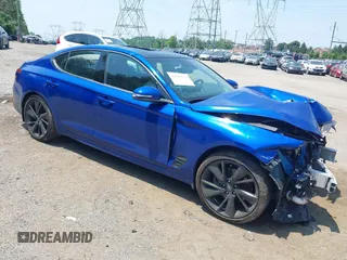 2023 Genesis G70 2.0T with VIN KMTG34TAXPU112892, listed as a IAAI auction lot 42449574 with Not provided miles and . Bid and sale history available at DreamBid. Image 1.