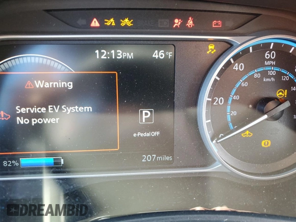 2025 Nissan LEAF SV Plus with VIN 1N4CZ1CV7SC565286, listed as a Copart auction lot 42602975 with 207 mi miles and Salvage Title. Bid and sale history available at carsss.com. Image 9.