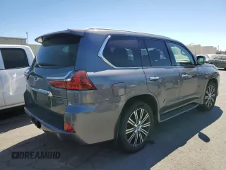 2018 Lexus LX with VIN JTJHY7AX0J4254556, listed as a Copart auction lot 64710904 with 76,701 mi miles and Salvage Title. Bid and sale history available at carsss.com. Image 3.
