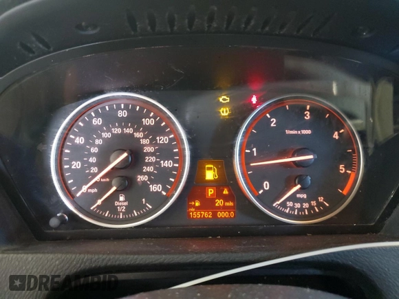 2012 BMW X5 35d with VIN 5UXZW0C51CL666413, listed as a Copart auction lot 54561955 with 155,762 mi miles and Clean title. Bid and sale history available at DreamBid. Image 9.