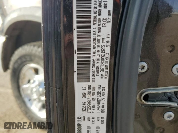 2010 Dodge 2500 Power Wagon with VIN 3D7TT2CT0AG119255, listed as a Copart auction lot 48395495 with 82,594 mi miles and Salvage Title. Bid and sale history available at DreamBid. Image 13.