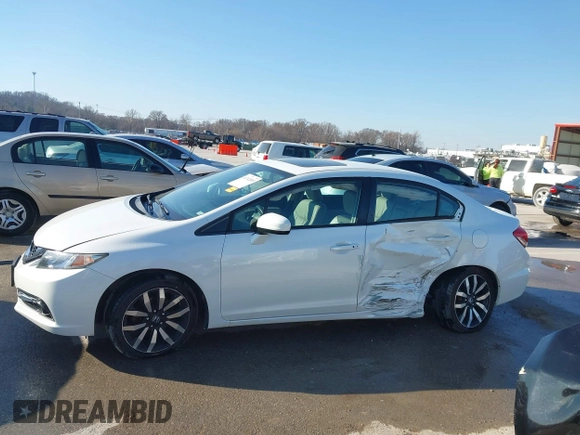 2015 Honda Civic Sedan EX-L with VIN 19XFB2F90FE252613, listed as a IAAI auction lot 41742895 with 88,778 mi miles. Bid and sale history available at carsss.com. Image 14.