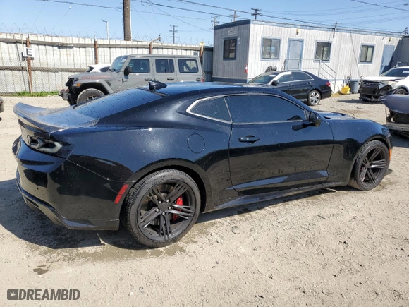 2017 Chevrolet Camaro ZL1 with VIN 1G1FJ1R62H0182079, listed as a Copart auction lot 52446335 with 21,652 mi miles and Salvage Title. Bid and sale history available at carsss.com. Image 3.