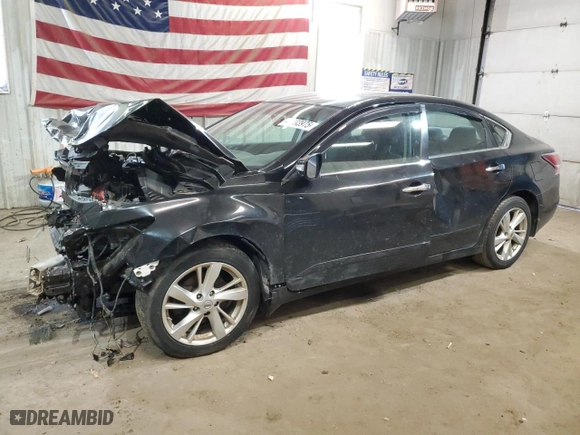 2015 Nissan Altima 2.5 SV with VIN 1N4AL3AP9FC293886, listed as a Copart auction lot 48493975 with 123,272 mi miles and Salvage Title. Bid and sale history available at carsss.com. Image 1.
