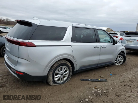 2023 Kia Carnival LX with VIN KNDNB4H31P6214573, listed as a Copart auction lot 80956874 with 38,106 mi miles and Salvage Title. Bid and sale history available at carsss.com. Image 3.