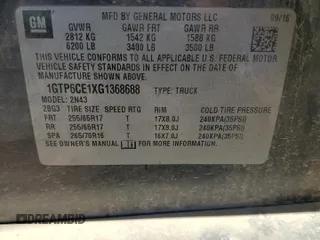 2016 GMC Canyon z VIN 1GTP6CE1XG1368688, wystawiony jako Copart lot #76475004 z przebiegiem 217 695 mil mil oraz Szkoda całkowita • Salvage title. Historia ofert i sprzedaży dostępna na DreamBid. Obrazek 12.