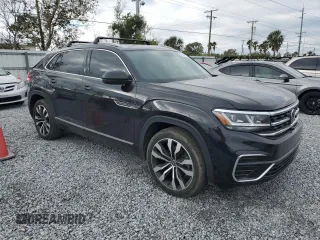 2021 Volkswagen Atlas SEL Premium R-Line with VIN 1V2FE2CA5MC224413, listed as a Copart auction lot 87508645 with 39,186 mi miles and Salvage title. Bid and sale history available at DreamBid. Image 4.