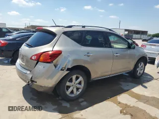 2009 Nissan Murano SL with VIN JN8AZ18U69W028777, listed as a Copart auction lot 58636174 with 193,767 mi miles and Salvage Title. Bid and sale history available at carsss.com. Image 3.
