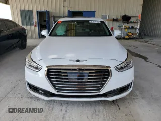 2019 Genesis G90 Premium z VIN KMTF34JA1KU058602, wystawiony jako Copart lot #57574635 z przebiegiem 46 427 mil mil oraz Nie do naprawy • Non repairable. Historia ofert i sprzedaży dostępna na DreamBid. Obrazek 5.