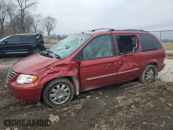 2007 Chrysler Town & Country LWB Touring with VIN 2A8GP54L47R288870, listed as a Copart auction lot 80884934 with 255,881 mi miles and Clean Title. Bid and sale history available at carsss.com. Image 1.