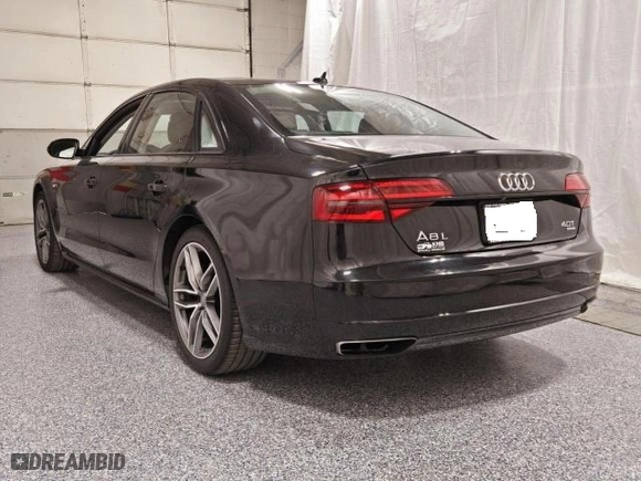 2017 Audi A8 L Sport with VIN WAU43AFD9HN005296, listed as a Copart auction lot 41921595 with 104,471 mi miles and Clean Title. Bid and sale history available at carsss.com. Image 3.
