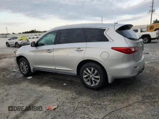 2013 Infiniti JX35 with VIN 5N1AL0MM5DC332332, listed as a Copart auction lot 75879244 with 159,209 mi miles and Salvage Title. Bid and sale history available at carsss.com. Image 2.