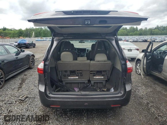 2016 Toyota Sienna L with VIN 5TDZK3DC4GS709089, listed as a Copart auction lot 58990195 with 153,182 mi miles and Salvage title. Bid and sale history available at DreamBid. Image 6.