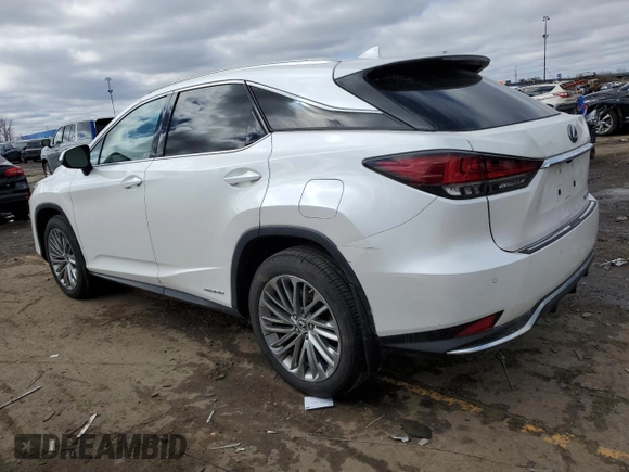 2021 Lexus RX 450h with VIN 2T2JGMDA3MC068830, listed as a Copart auction lot 47797125 with 81,622 mi miles and Non repairable. Bid and sale history available at DreamBid. Image 2.