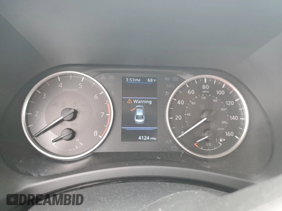 2025 Nissan Sentra S with VIN 3N1AB8BV2SY249854, listed as a Copart auction lot 45282355 with 4,124 mi miles and Salvage Title. Bid and sale history available at DreamBid. Image 9.