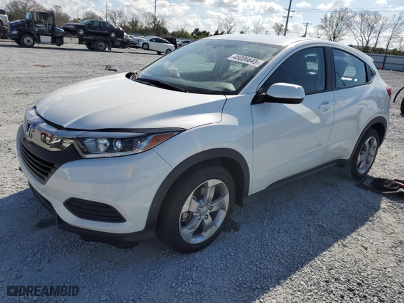 2021 Honda HR-V LX with VIN 3CZRU5H3XMM732771, listed as a Copart auction lot 45086645 with 34,167 mi miles and Non Repairable. Bid and sale history available at carsss.com. Image 1.