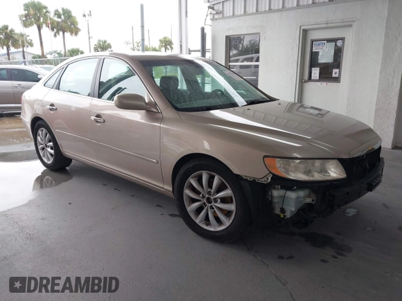 2007 Hyundai Azera SE with VIN KMHFC46F07A236118, listed as a IAAI auction lot 42717090 with 138,531 mi miles and . Bid and sale history available at DreamBid. Image 1.