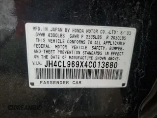 2004 Acura TSX w/Navigation with VIN JH4CL969X4C013680, listed as a Copart auction lot 52547525 with 136,098 mi miles and Salvage title. Bid and sale history available at DreamBid. Image 12.