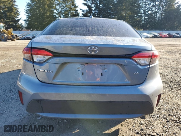 2020 Toyota Corolla LE with VIN 5YFEPRAE3LP134088, listed as a Copart auction lot 42796305 with 33,634 mi miles and Salvage Title. Bid and sale history available at carsss.com. Image 6.
