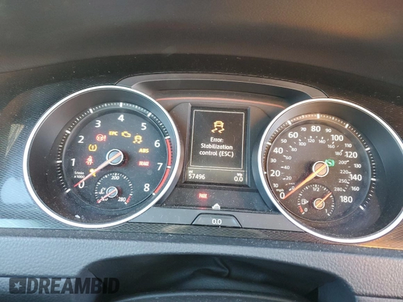 2015 Volkswagen Golf GTI S w/Performance Pkg with VIN 3VWT47AUXFM057367, listed as a Copart auction lot 47243284 with 57,496 mi miles. Bid and sale history available at carsss.com. Image 9.