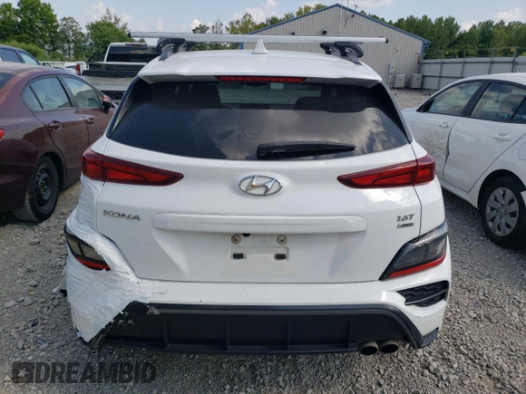 2023 Hyundai Kona N Line with VIN KM8K3CA39PU985326, listed as a Copart auction lot 65577004 with 68,719 mi miles and Salvage Title. Bid and sale history available at carsss.com. Image 6.
