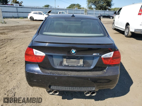 2008 BMW 3 Series M3 with VIN WBSVA93578E041621, listed as a Copart auction lot 60076213 with 196,119 mi miles and Salvage title. Bid and sale history available at DreamBid. Image 6.