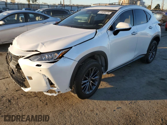 2022 Lexus NX with VIN 2T2AGCEZXNC003053, listed as a Copart auction lot 41659275 with 20,062 mi miles and Salvage Title. Bid and sale history available at carsss.com. Image 1.