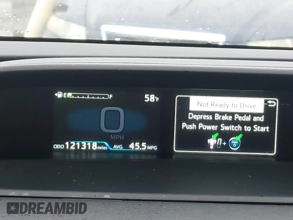 2022 Toyota Prius L Eco with VIN JTDKAMFU1N3177055, listed as a IAAI auction lot 41506862 with 121,318 mi miles and . Bid and sale history available at DreamBid. Image 16.