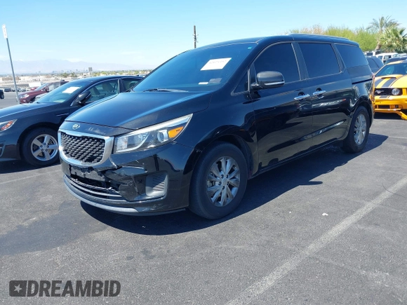2017 Kia Sedona LX with VIN KNDMB5C17H6319935, listed as a IAAI auction lot 42025352 with 74,561 mi miles. Bid and sale history available at carsss.com. Image 17.