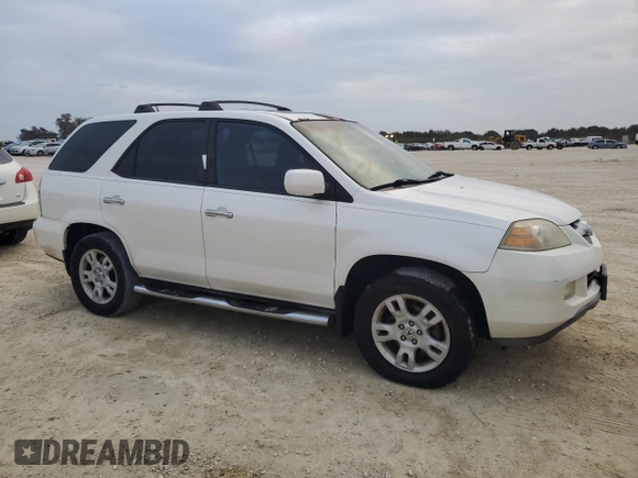 2006 Acura MDX Touring w/Navi with VIN 2HNYD18816H516910, listed as a Copart auction lot 76055544 with 118,244 mi miles and Salvage Title. Bid and sale history available at carsss.com. Image 4.