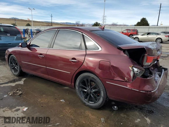 2009 Hyundai Azera Limited with VIN KMHFC46F49A358970, listed as a Copart auction lot 82125714 with 208,090 mi miles and Salvage Title. Bid and sale history available at DreamBid. Image 2.