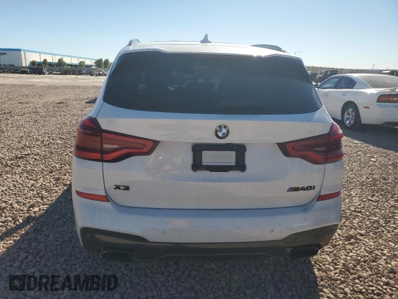 2019 BMW X3 M40i with VIN 5UXTS3C55KLR72211, listed as a Copart auction lot 88091235 with 61,859 mi miles and Salvage Title. Bid and sale history available at DreamBid. Image 6.