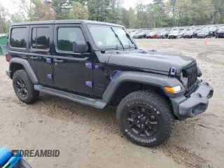 2020 Jeep Wrangler Unlimited Sport S with VIN 1C4HJXDG7LW170227, listed as a Copart auction lot 54739265 with 54,016 mi miles and Salvage title. Bid and sale history available at DreamBid. Image 4.