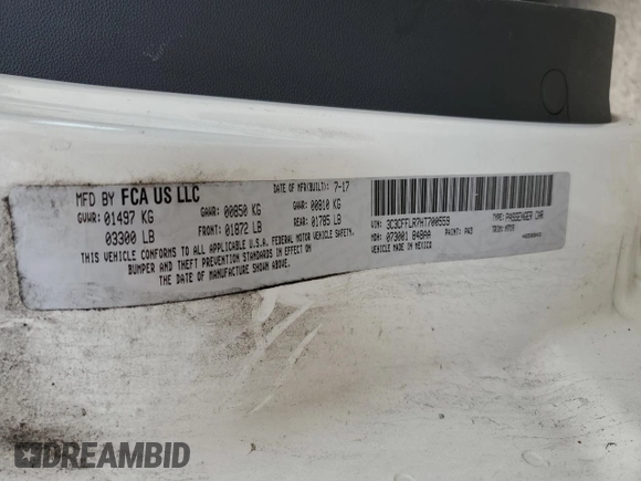 2017 FIAT 500 Pop z VIN 3C3CFFLR7HT700559, wystawiony jako Copart lot #78802434 z przebiegiem 41 608 mil mil oraz Szkoda całkowita • Salvage title. Historia ofert i sprzedaży dostępna na DreamBid. Obrazek 12.