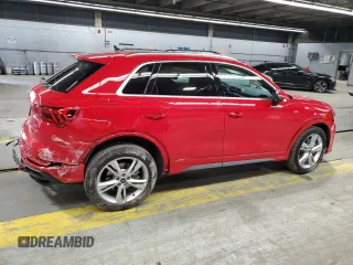 2023 Audi Q3 S line Premium Plus with VIN WA1EECF35P1040308, listed as a Copart auction lot 60119435 with 12,244 mi miles and Salvage title. Bid and sale history available at DreamBid. Image 3.