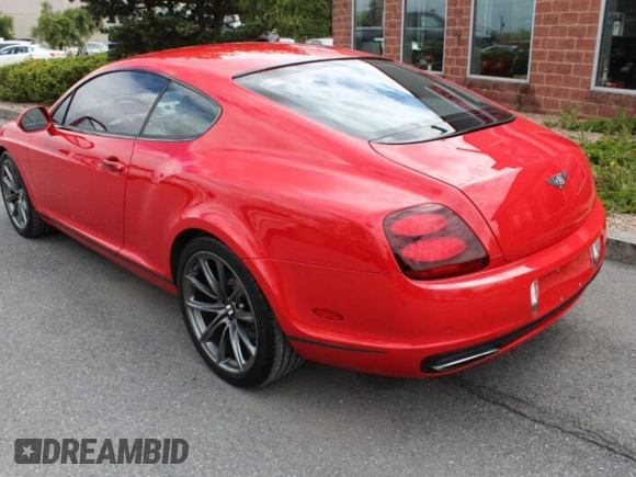 2010 Bentley Continental GT with VIN SCBCU8ZAXAC063914, listed as a Copart auction lot 45789105 with 15,663 mi miles and Clean Title. Bid and sale history available at DreamBid. Image 3.