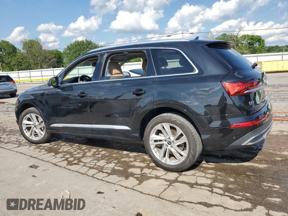 2023 Audi Q7 Premium Plus with VIN WA1LXBF70PD005334, listed as a Copart auction lot 61953055 with 43,136 mi miles and Salvage title. Bid and sale history available at DreamBid. Image 2.