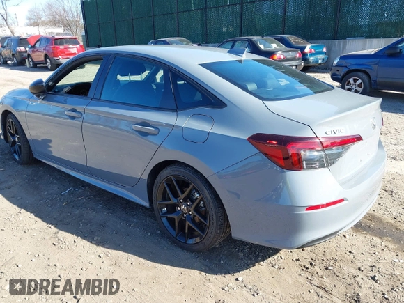 2025 Honda Civic Sport with VIN 2HGFE2F5XSH521799, listed as a IAAI auction lot 41831110 with 5,406 mi miles and . Bid and sale history available at DreamBid. Image 3.