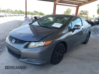2012 Honda Civic Cpe LX with VIN 2HGFG3B52CH500405, listed as a IAAI auction lot 42091494 with 209,657 mi miles. Bid and sale history available at carsss.com. Image 2.