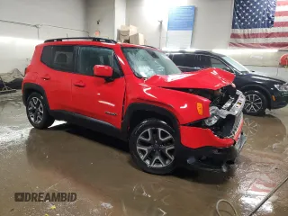 2018 Jeep Renegade Latitude with VIN ZACCJABB5JPG92122, listed as a Copart auction lot 49421115 with 87,451 mi miles and Salvage Title. Bid and sale history available at carsss.com. Image 4.