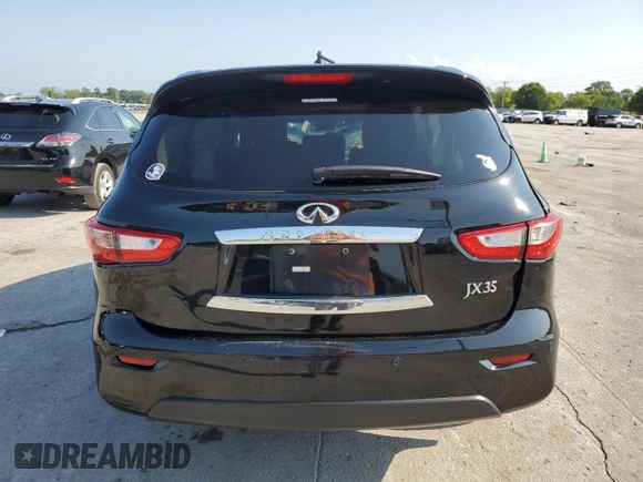 2013 Infiniti JX35 with VIN 5N1AL0MNXDC328902, listed as a Copart auction lot 65277594 with 144,842 mi miles and Salvage Title. Bid and sale history available at carsss.com. Image 6.
