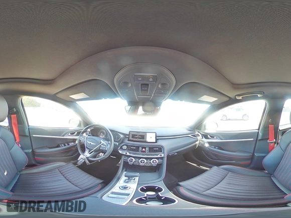 2023 Genesis G70 2.0T with VIN KMTG34TA5PU112928, listed as a Copart auction lot 74965654 with 17,963 mi miles and Salvage Title. Bid and sale history available at carsss.com. Image 13.