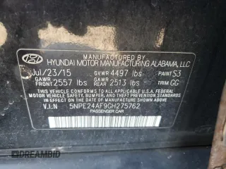 2016 Hyundai Sonata SE z VIN 5NPE24AF9GH275762, wystawiony jako Copart lot #57659225 z przebiegiem 190 229 mil mil oraz Szkoda całkowita • Salvage title. Historia ofert i sprzedaży dostępna na DreamBid. Obrazek 12.