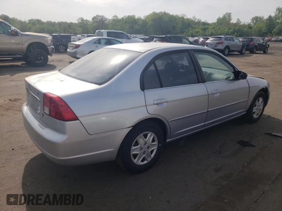 2003 Honda Civic LX with VIN 2HGES16523H507573, listed as a Copart auction lot 54683775 with 204,165 mi miles and Salvage Title. Bid and sale history available at DreamBid. Image 3.