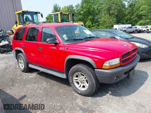 2003 Dodge Durango Sport with VIN 1D4HS38N83F621814, listed as a IAAI auction lot 42460052 with 128,896 mi miles and . Bid and sale history available at DreamBid. Image 1.