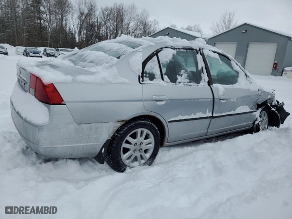2003 Honda Civic DX with VIN 2HGES16493H929055, listed as a Copart auction lot 44963915 with 175,588 mi miles and Salvage Title. Bid and sale history available at carsss.com. Image 3.