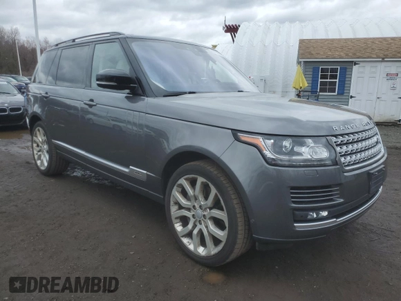 2017 Land Rover Range Rover with VIN SALGS5FE1HA352785, listed as a Copart auction lot 52751615 with 67,651 mi miles and Salvage title. Bid and sale history available at DreamBid. Image 4.