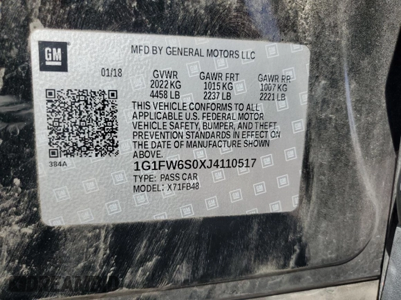 2018 Chevrolet Bolt EV LT with VIN 1G1FW6S0XJ4110517, listed as a Copart auction lot 52772995 with 56,492 mi miles and Salvage title. Bid and sale history available at DreamBid. Image 15.